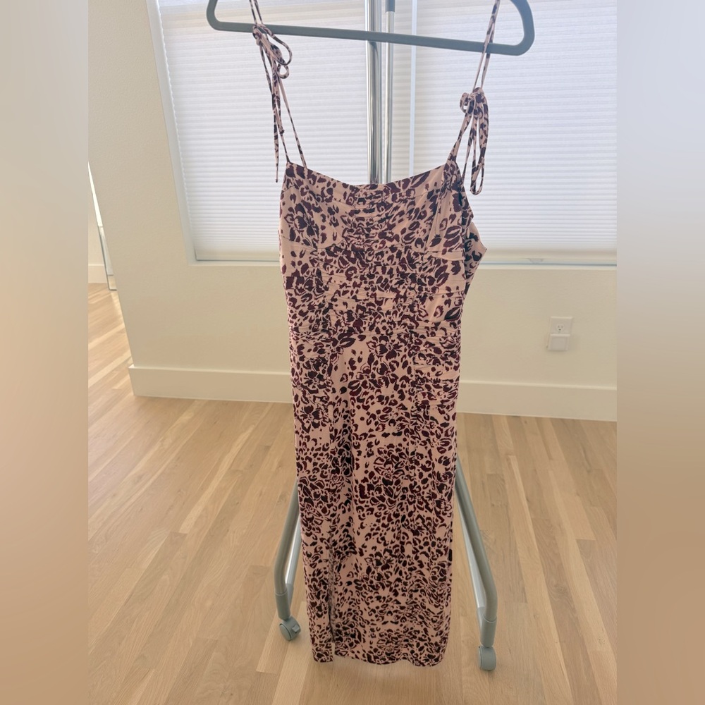 Free People Stretch Floral Midi  Dress Size Small